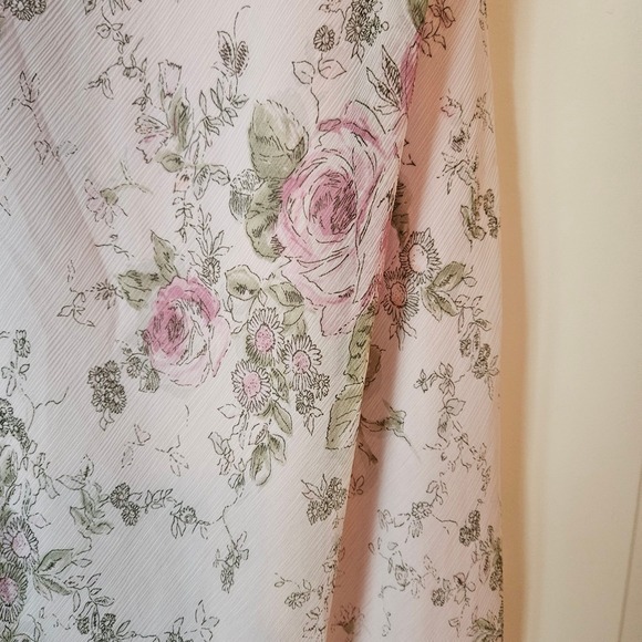 Vintage Studio Y Dress Y2K‎ Soft Pink Floral Asymmetrical Fairy Juniors 15/16 - Picture 6 of 7